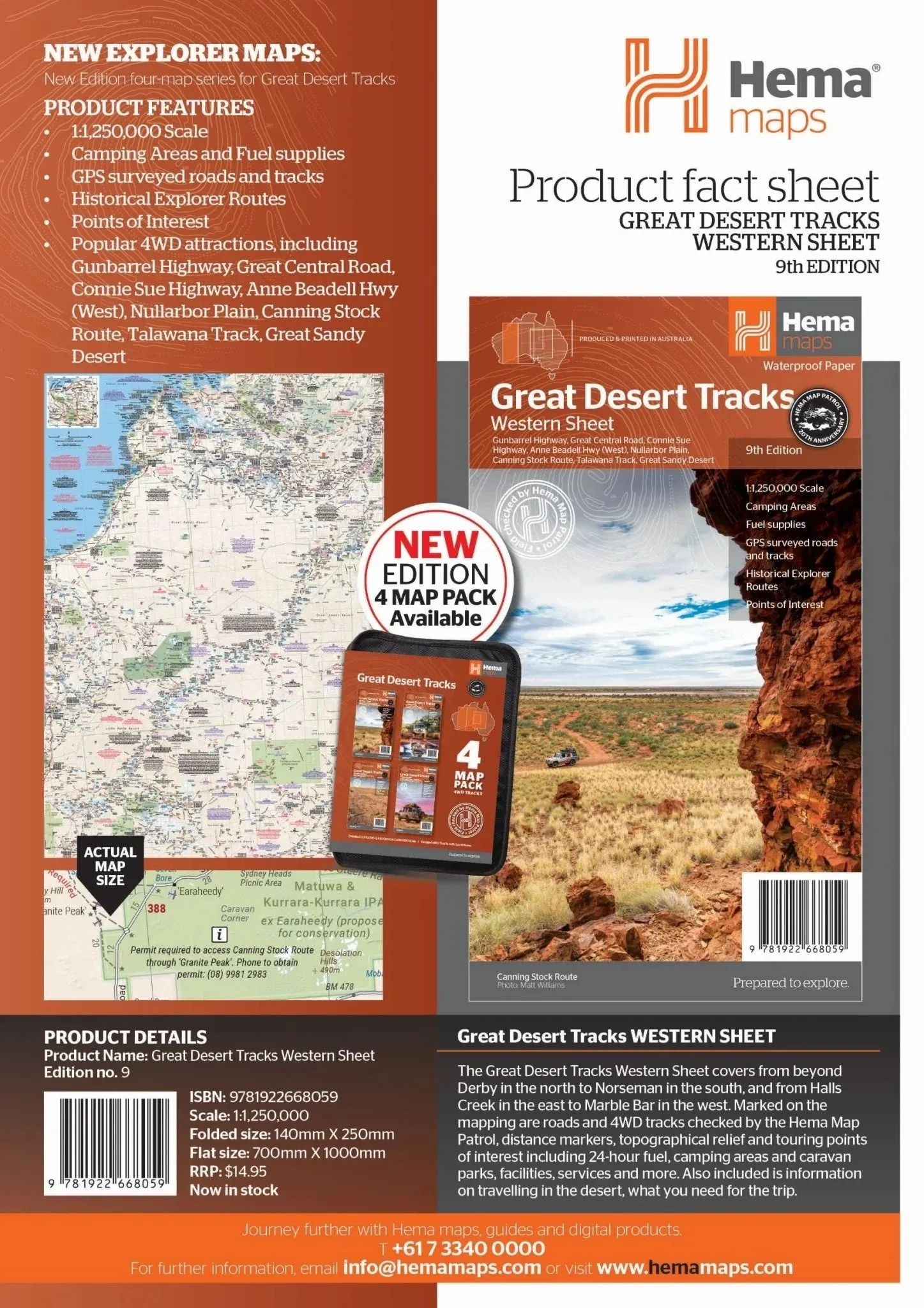 Hema Great Desert Tracks Eastern Sheet