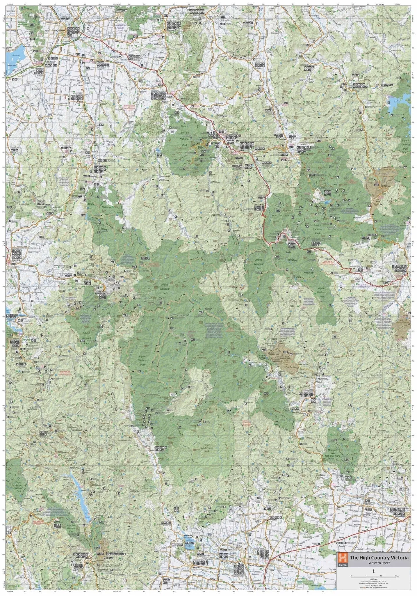 Hema The Victorian High Country Map