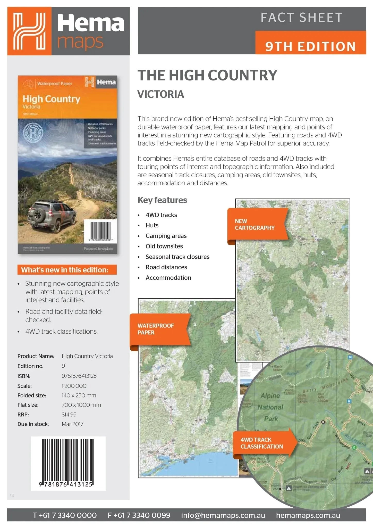 Hema The Victorian High Country Map
