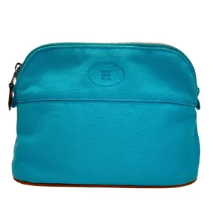 HERMES Canvas Bolide Travel Case - Blue Horizon