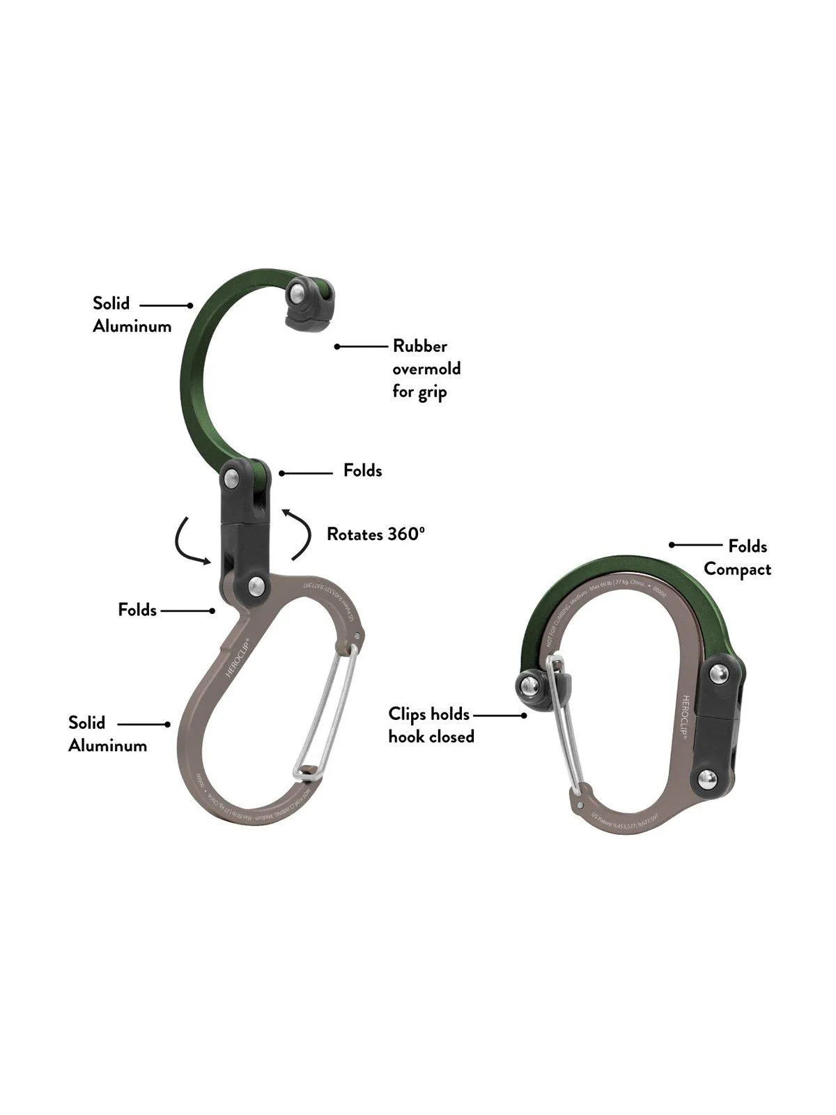 Heroclip Carabiner Medium Forest Green