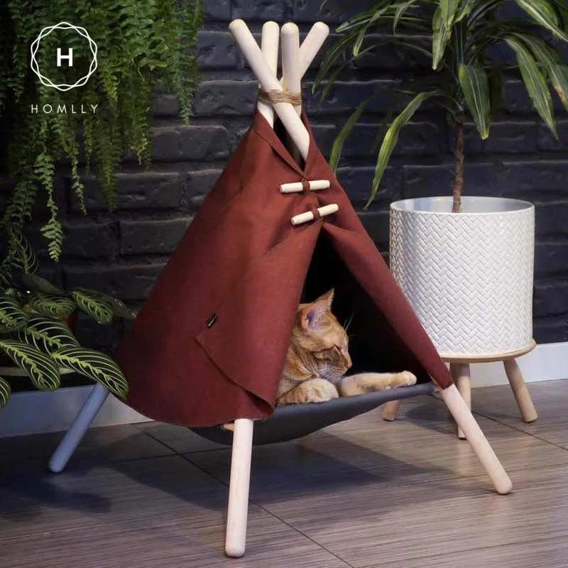 Homlly Portable Pet Teepee Dog & Cat Tents House