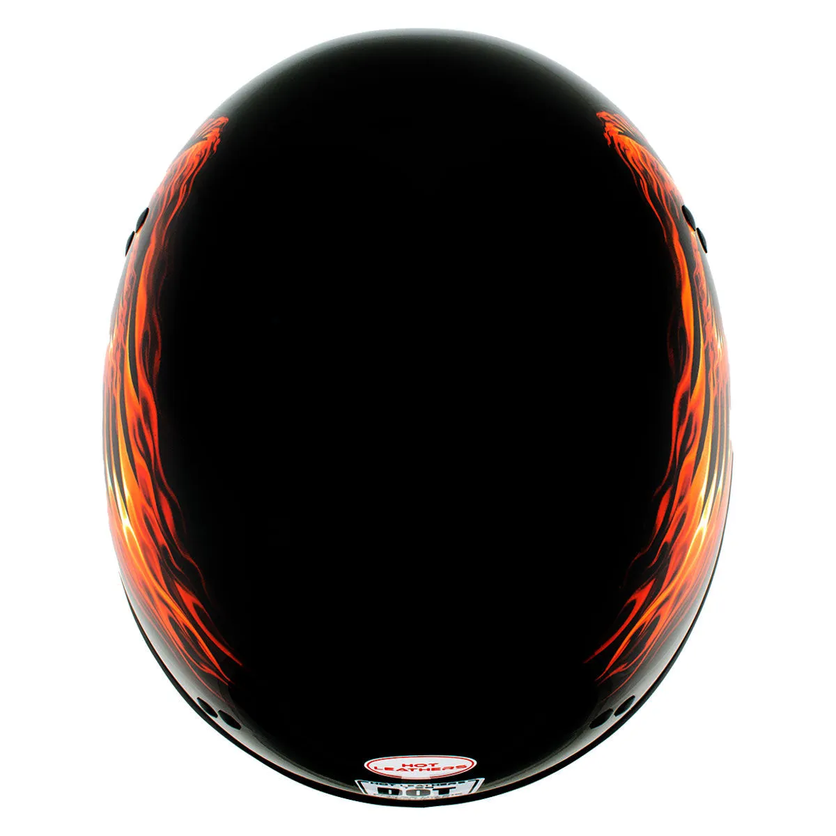 Hot Leathers HLD1006 Black Out Eagle Motorcycle DOT Approved Skull Cap Half Helmet for Men and Women Bikers