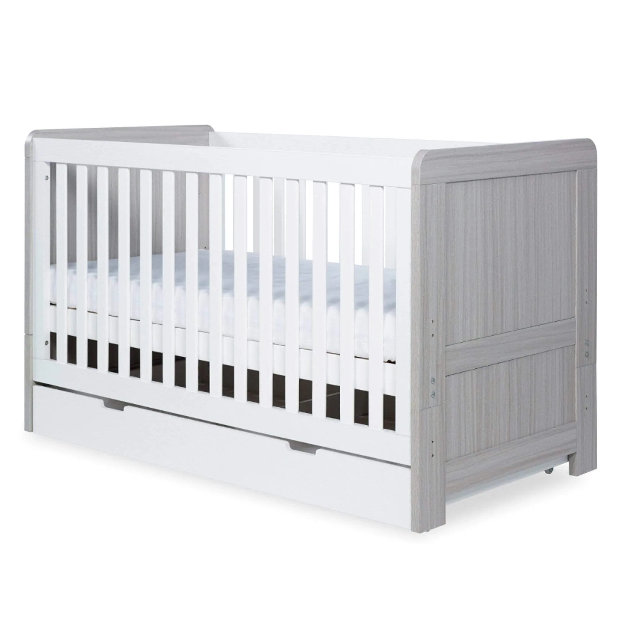 Ickle Bubba Pembrey 2 Piece Furniture Set and Under Drawer Ash Grey & White