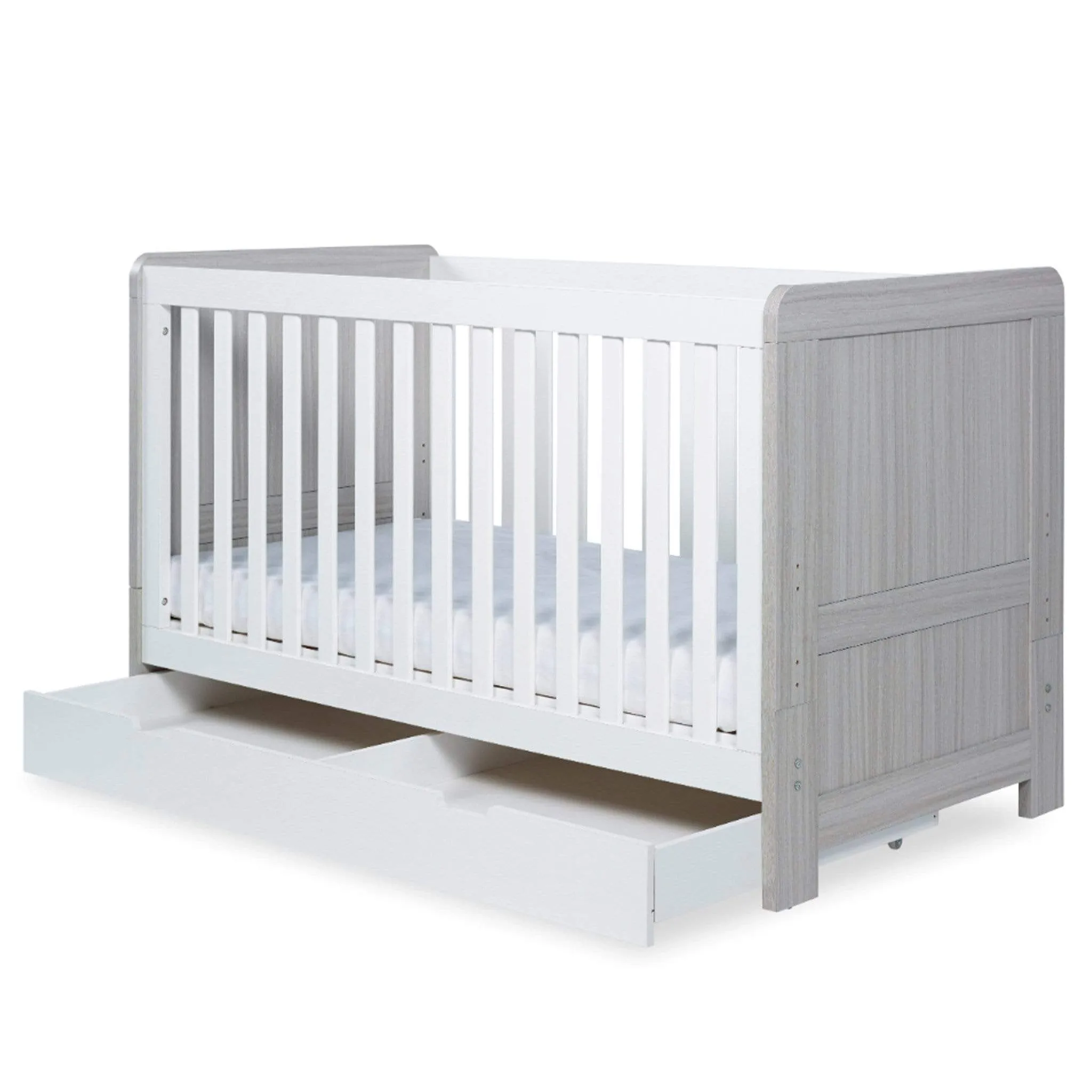 Ickle Bubba Pembrey 2 Piece Furniture Set and Under Drawer Ash Grey & White
