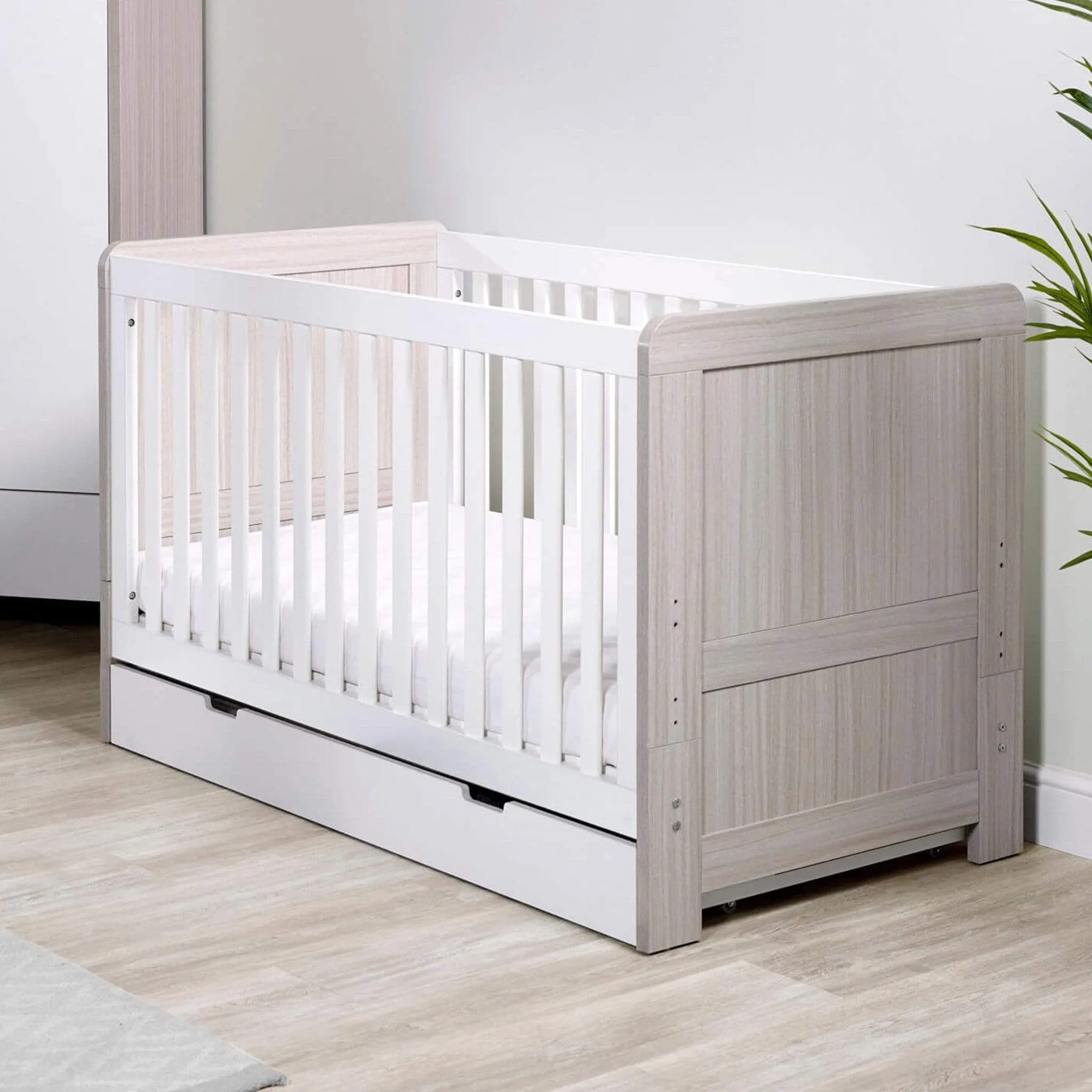 Ickle Bubba Pembrey 2 Piece Furniture Set and Under Drawer Ash Grey & White
