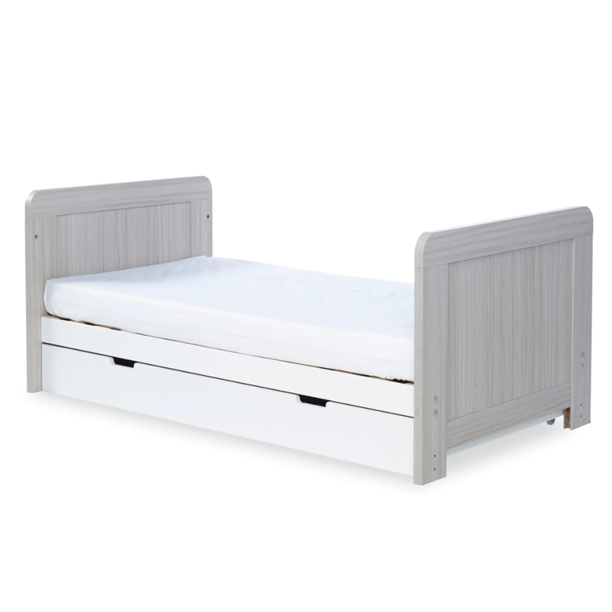 Ickle Bubba Pembrey 3 Piece Nursery Room Set & Under Drawer Ash Grey & White