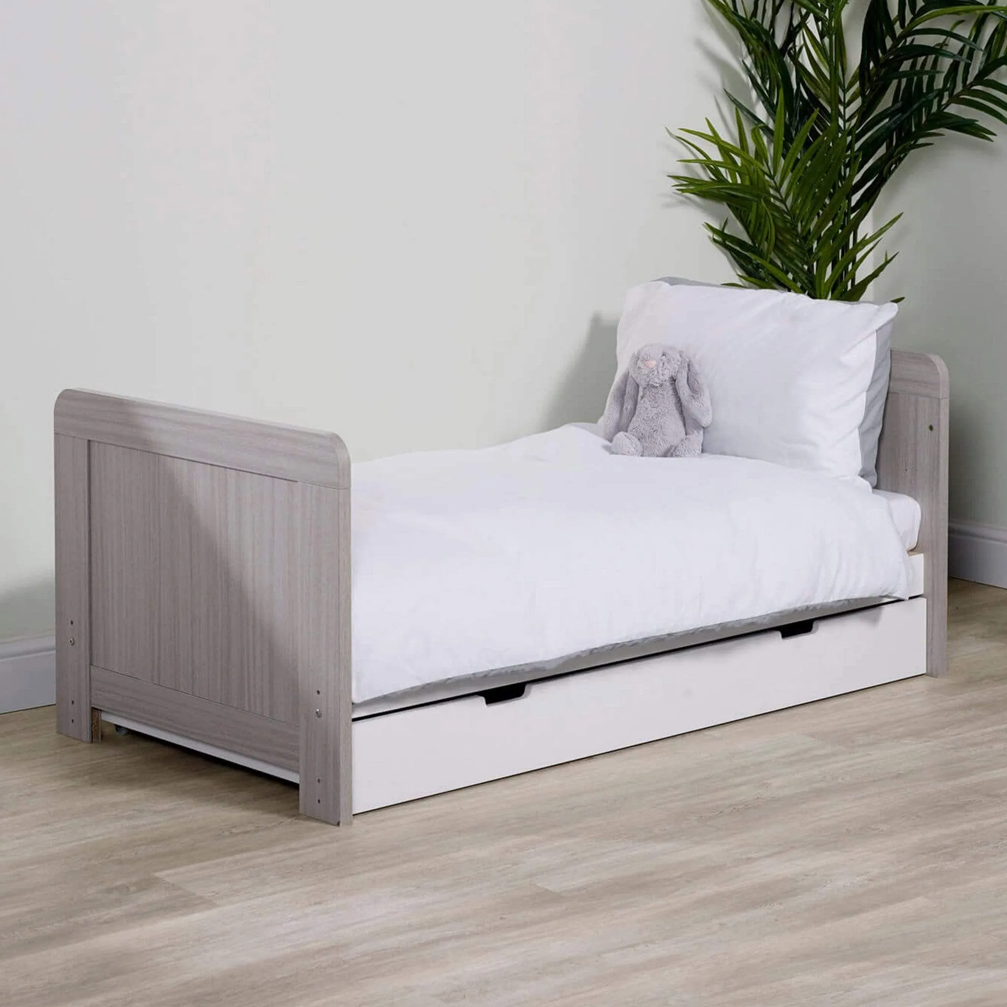 Ickle Bubba Pembrey 3 Piece Nursery Room Set & Under Drawer Ash Grey & White