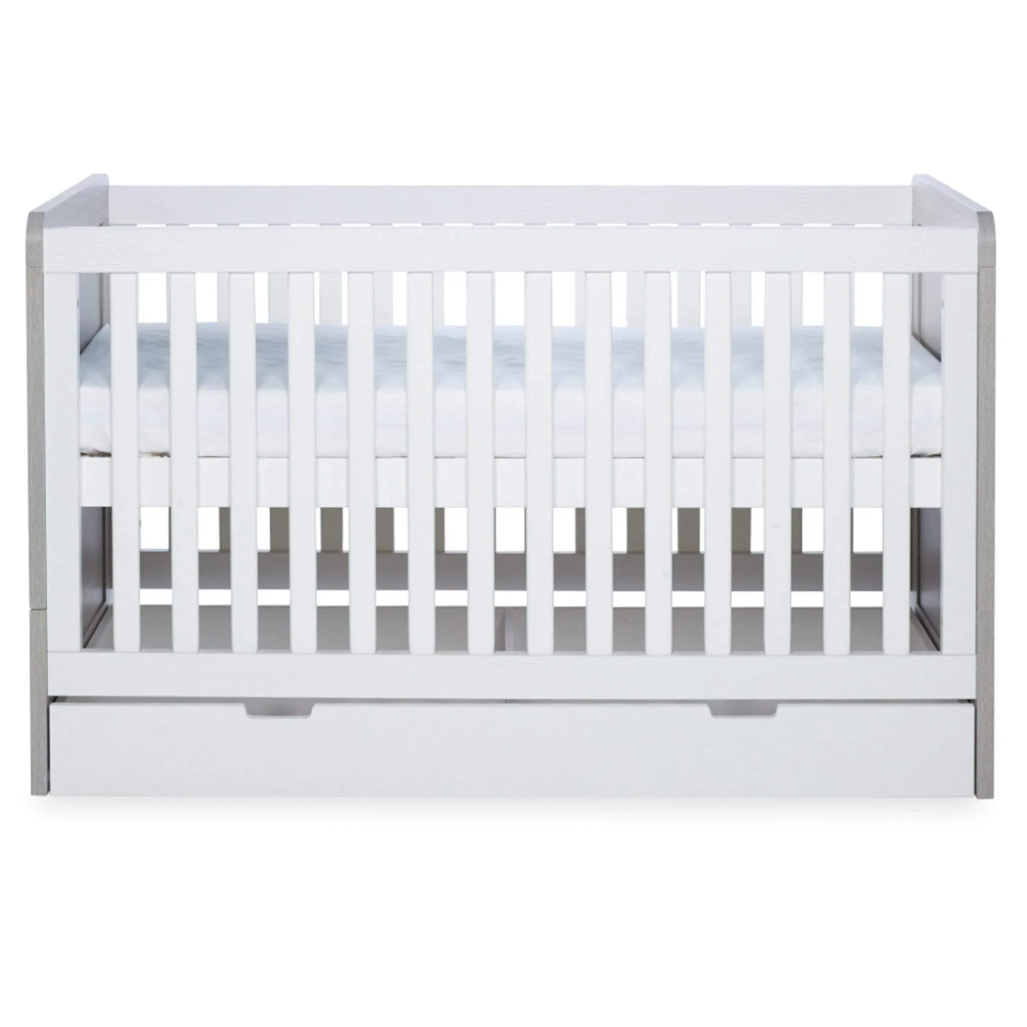 Ickle Bubba Pembrey 3 Piece Nursery Room Set & Under Drawer Ash Grey & White