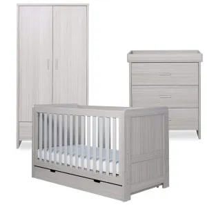 Ickle Bubba Pembrey 3 Piece Nursery Room Set & Under Drawer Ash Grey