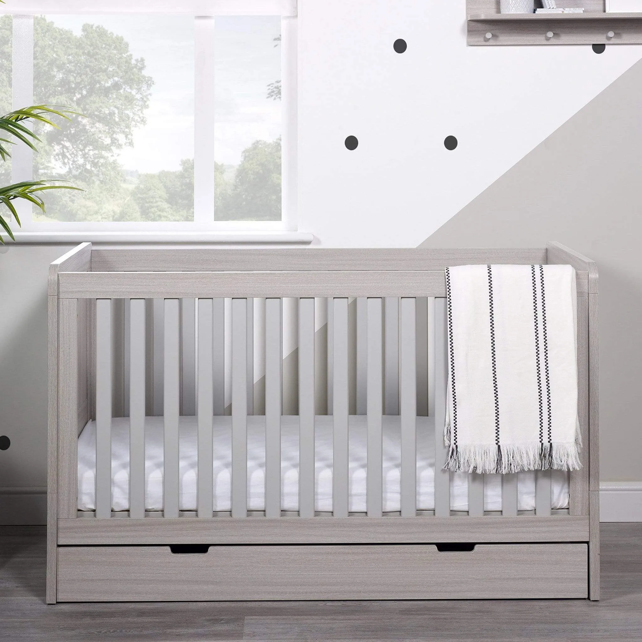 Ickle Bubba Pembrey 3 Piece Nursery Room Set & Under Drawer Ash Grey