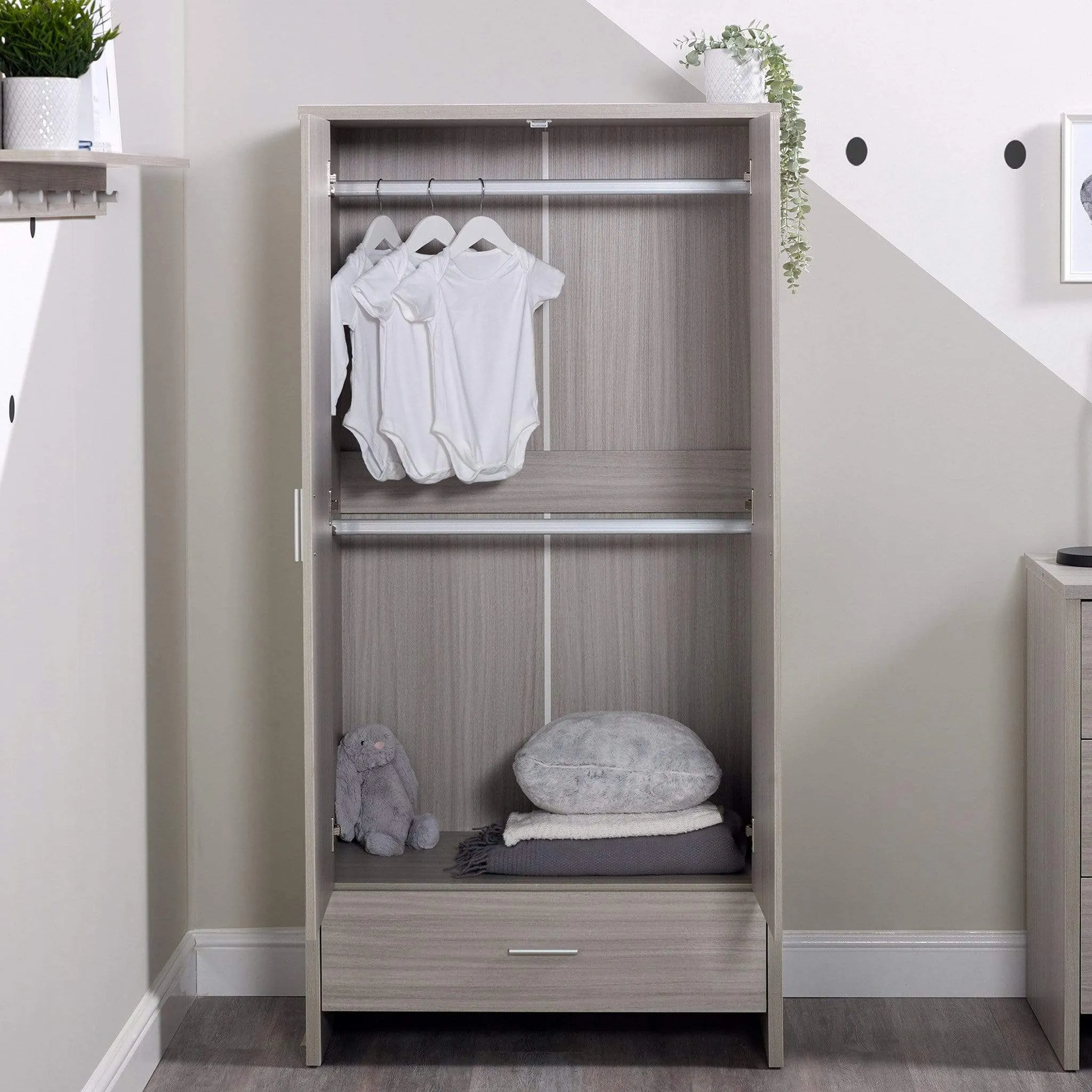 Ickle Bubba Pembrey 3 Piece Nursery Room Set & Under Drawer Ash Grey