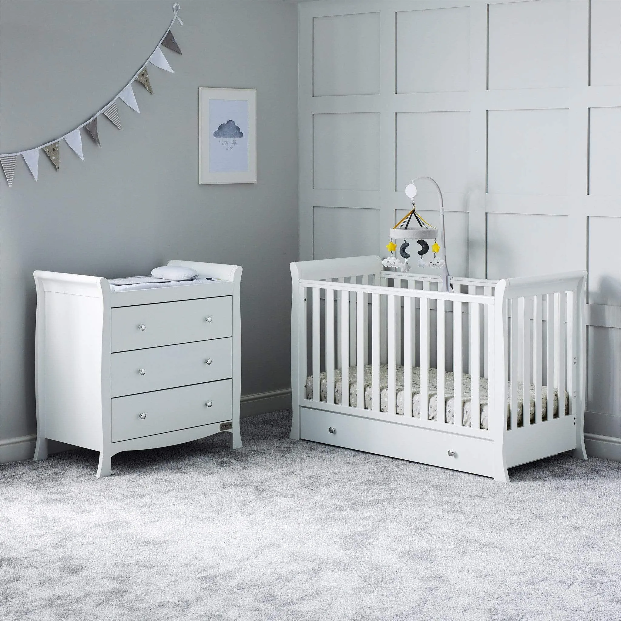 Ickle Bubba Snowdon 4 in 1 Mini 2 Piece Furniture Set - White