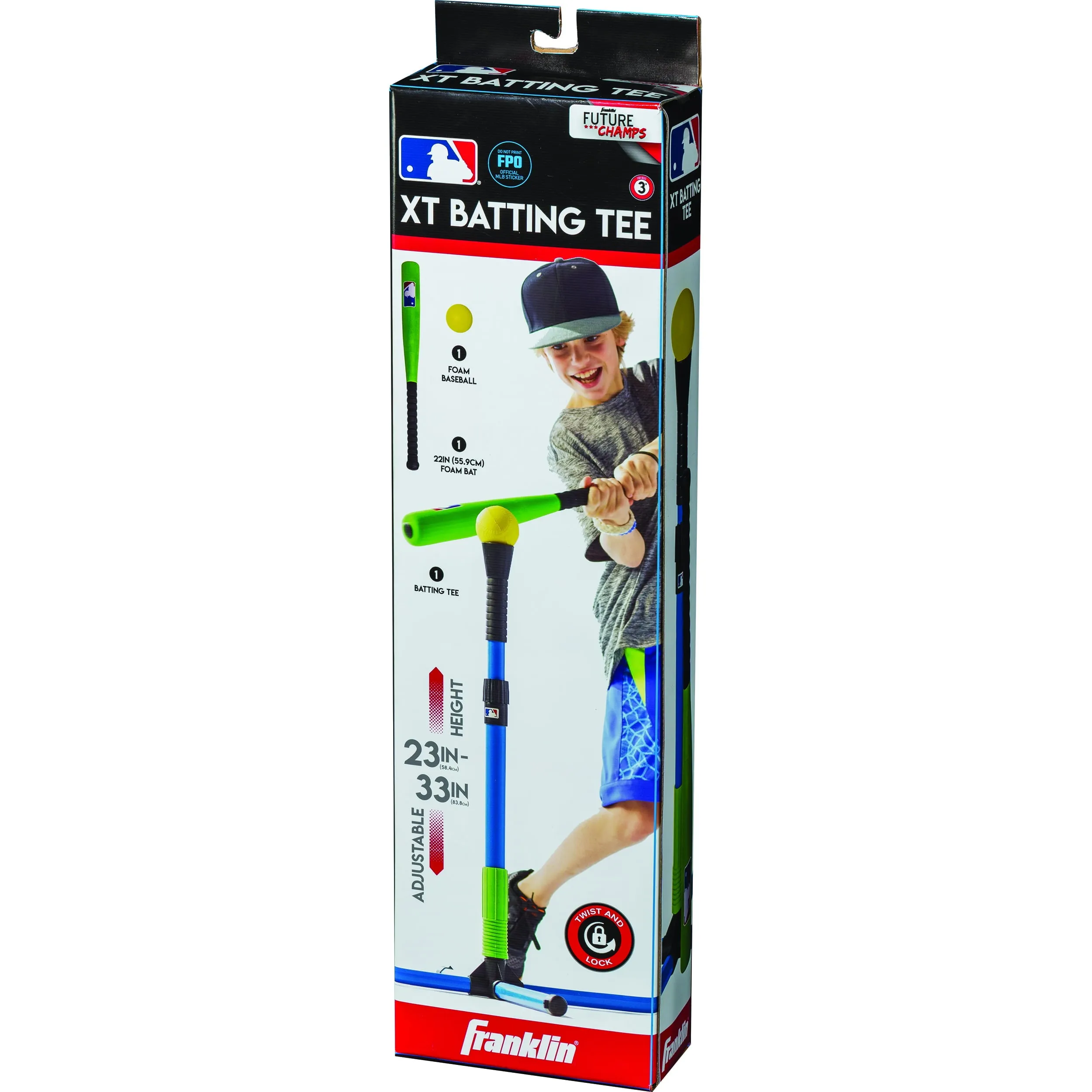 Kids Batting Tee 3-in-1 T-Ball Baseball Softball Youth Trainer Bat Set Hitting