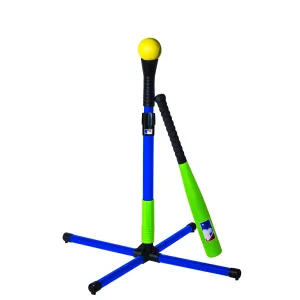 Kids Batting Tee 3-in-1 T-Ball Baseball Softball Youth Trainer Bat Set Hitting