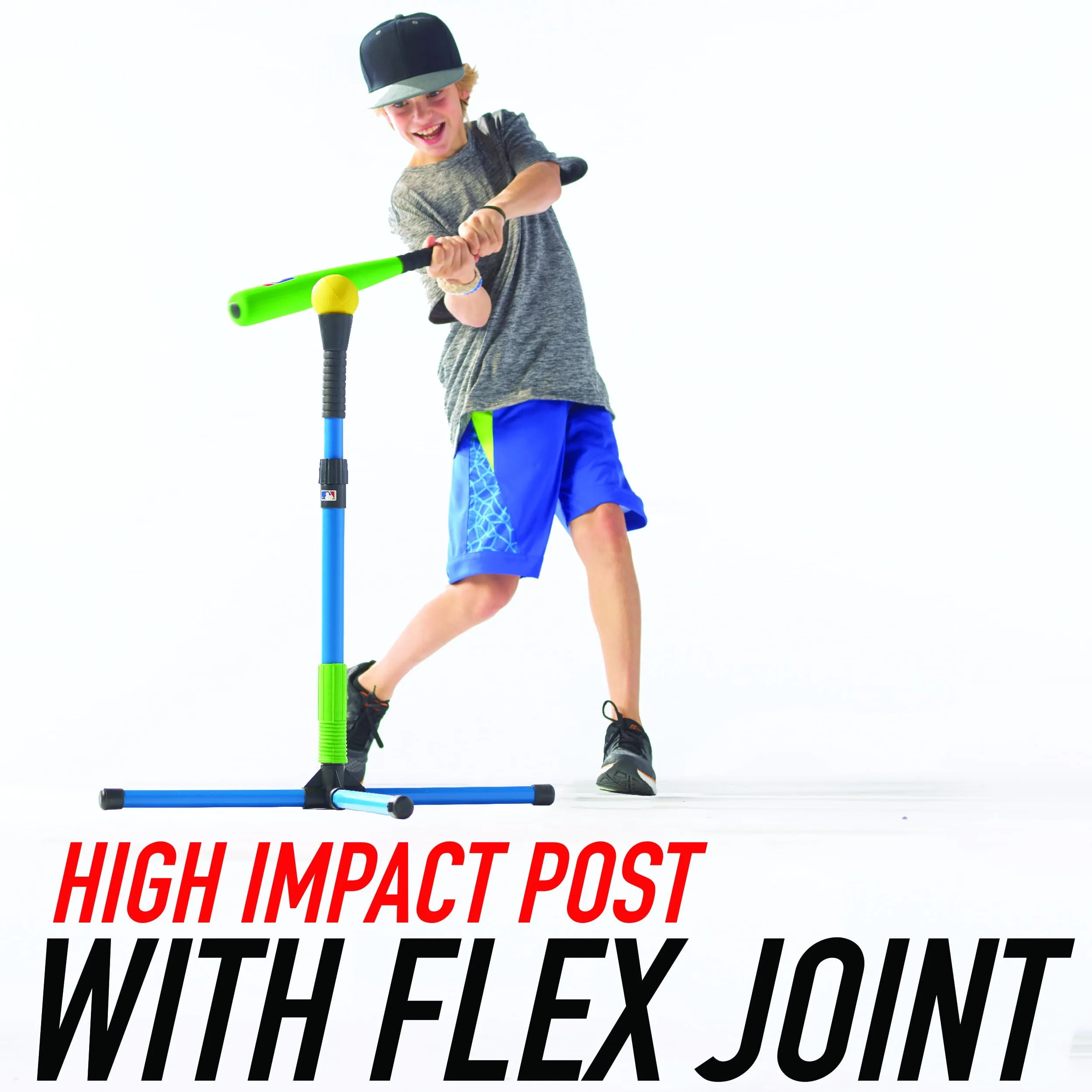 Kids Batting Tee 3-in-1 T-Ball Baseball Softball Youth Trainer Bat Set Hitting