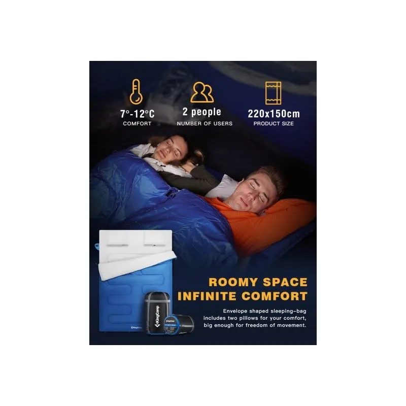 KingCamp - Oxygen 250D Sleeping Bag With Pillows