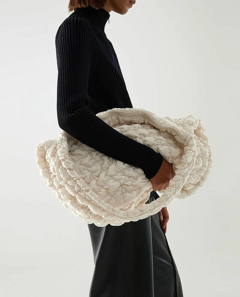 Large Capacity Bag Lady Pattern Cloud Fold Bag