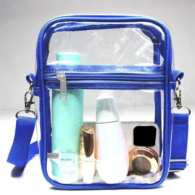 Large Clear Messenger Bag: Adjustable Shoulder Strap Sports Shoulder Bag For Work, Business, & Traveling