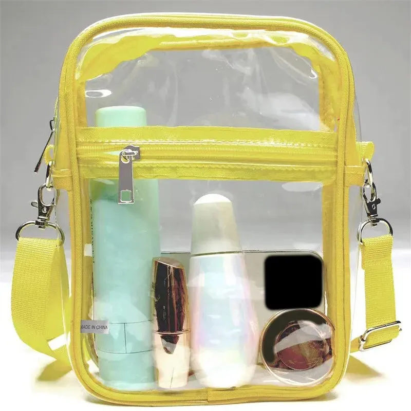 Large Clear Messenger Bag: Adjustable Shoulder Strap Sports Shoulder Bag For Work, Business, & Traveling