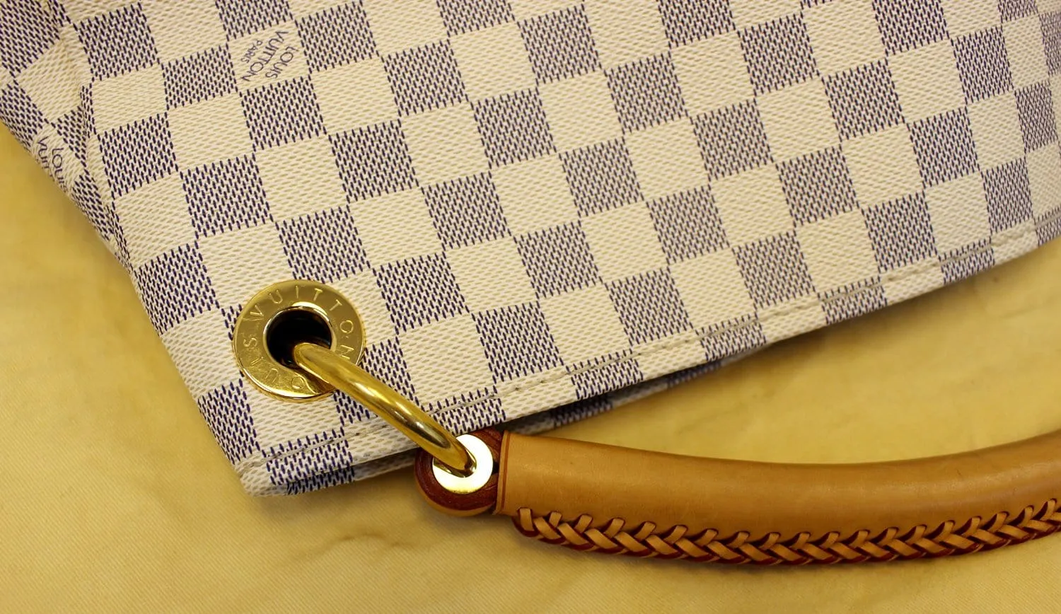 LOUIS VUITTON Damier Azur Artsy MM Shoulder Tote Bag