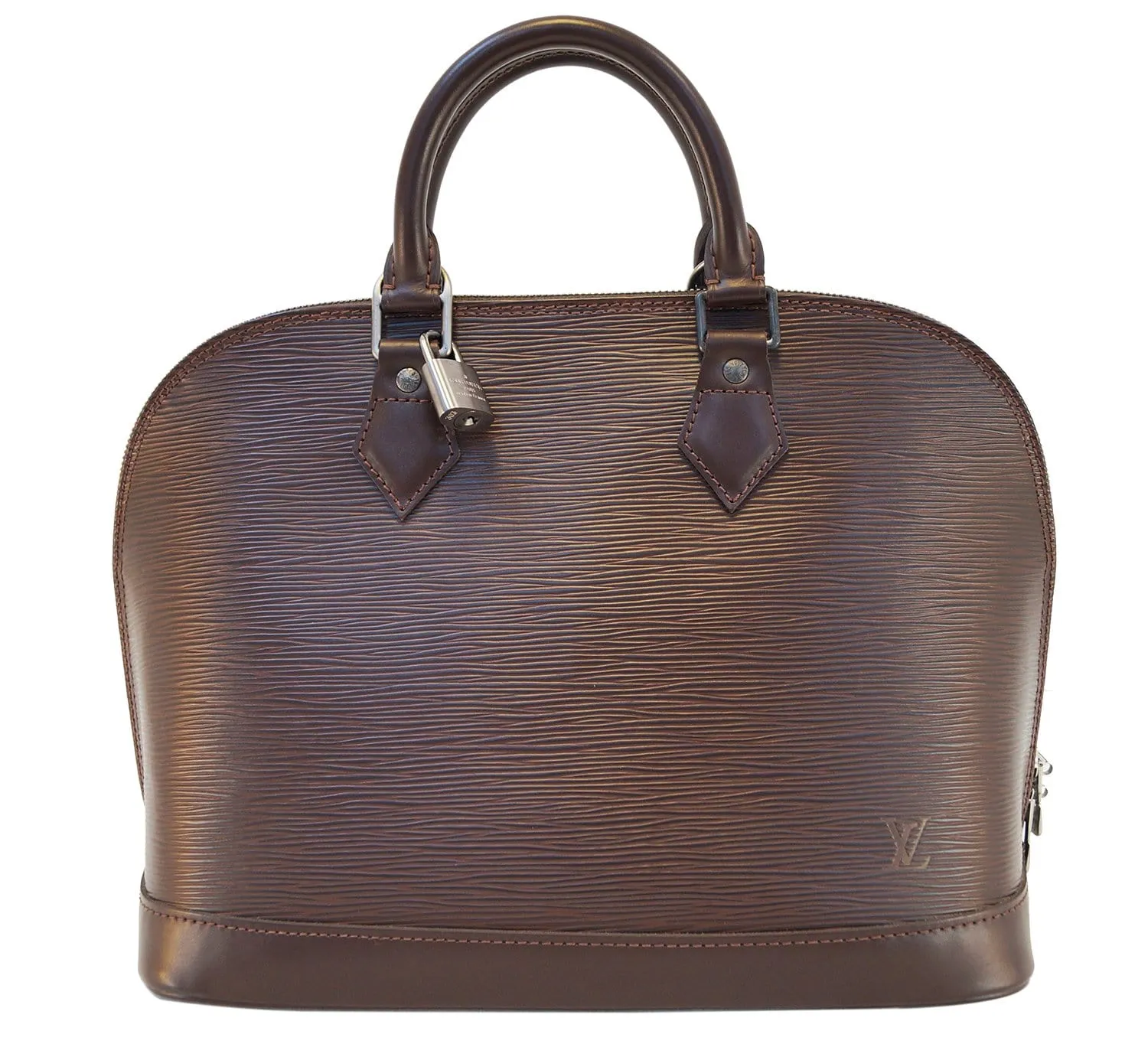 LOUIS VUITTON Epi Leather Alma Mocha Handbag