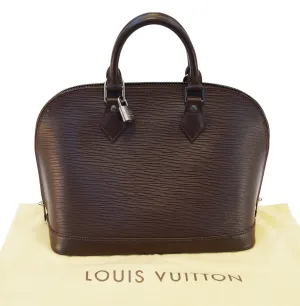 LOUIS VUITTON Epi Leather Alma Mocha Handbag