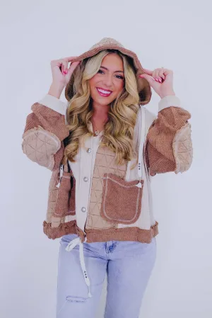 ***Major Mixed Fabric Hoodie Jacket - 3 Colors SAMPLE