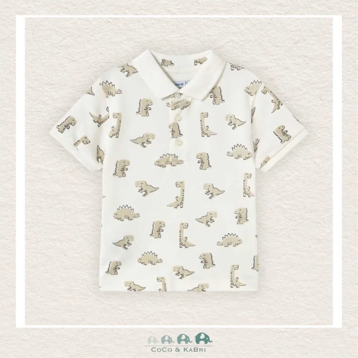 Mayoral Boys: Short Sleeve Dinosaur Polo Shirt