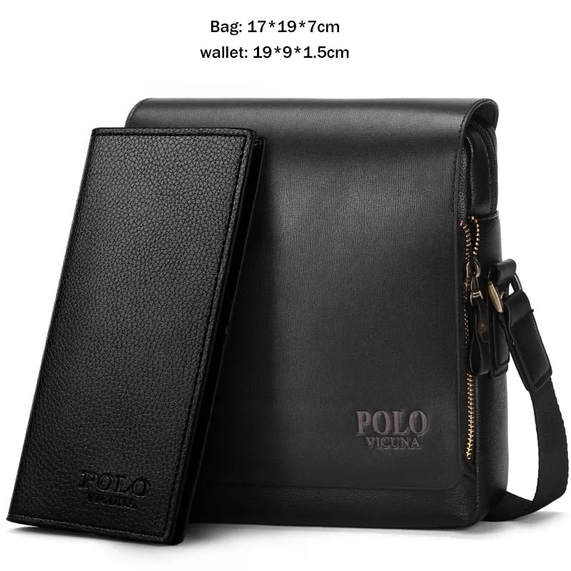 Men's Crossbody Collection 2019 VICUNA POLO New Arrival Fashion Business Leather Men Messenger Bags Promotional Small Crossbody Shoulder Bag Casual Man Bag
