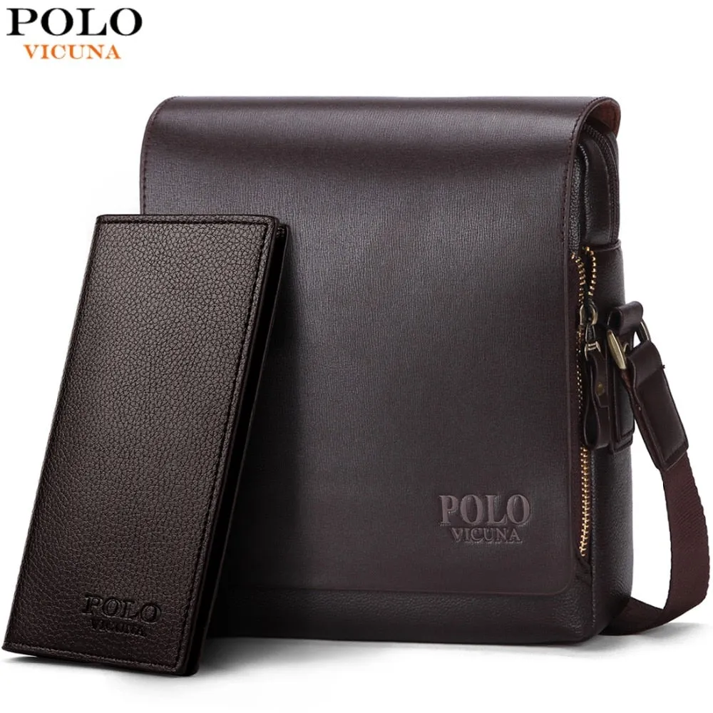 Men's Crossbody Collection 2019 VICUNA POLO New Arrival Fashion Business Leather Men Messenger Bags Promotional Small Crossbody Shoulder Bag Casual Man Bag
