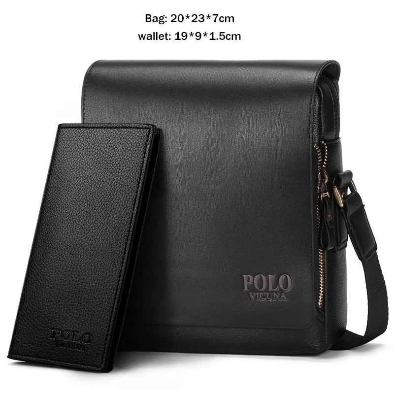 Men's Crossbody Collection 2019 VICUNA POLO New Arrival Fashion Business Leather Men Messenger Bags Promotional Small Crossbody Shoulder Bag Casual Man Bag