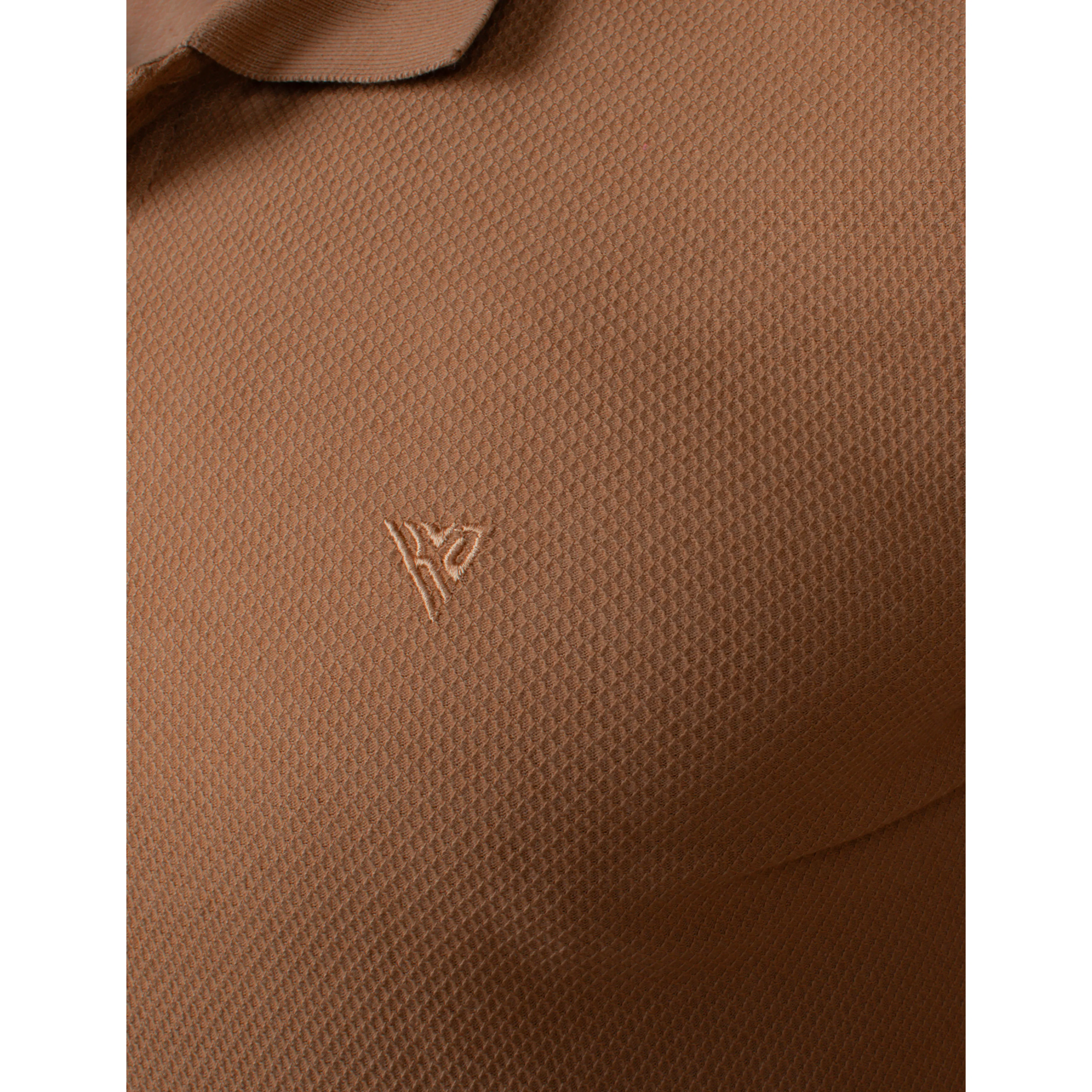 Men's Popcorn Half Sleeve Polo Color Brown