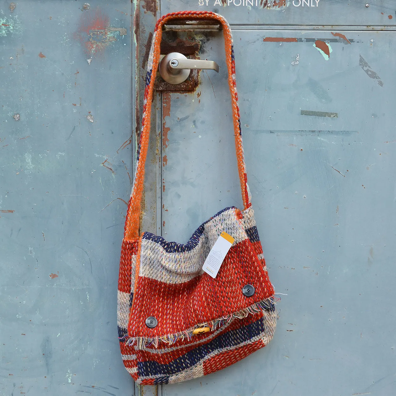 Messenger Bag 100% Recycled Wool Shoulder Satchel