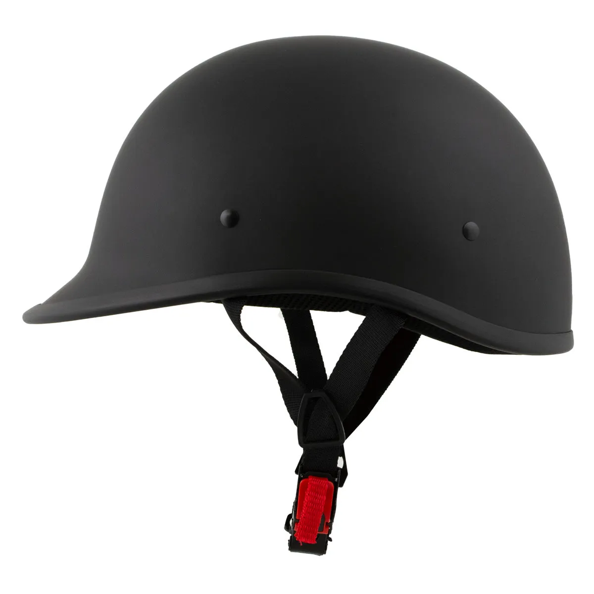 MPH9750DOT Dot Approved Matte Black 'Polo' Half Motorcycle Face Motorcycle Half Motorcycle Helmet for Men and Women  Biker