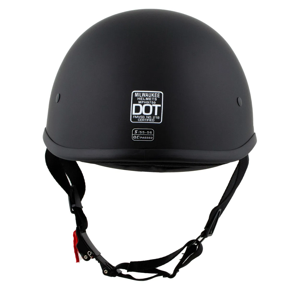 MPH9750DOT Dot Approved Matte Black 'Polo' Half Motorcycle Face Motorcycle Half Motorcycle Helmet for Men and Women  Biker