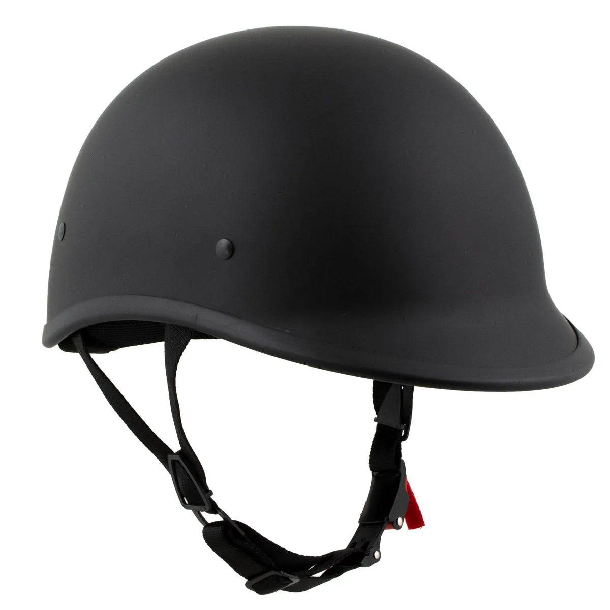 MPH9750DOT Dot Approved Matte Black 'Polo' Half Motorcycle Face Motorcycle Half Motorcycle Helmet for Men and Women  Biker