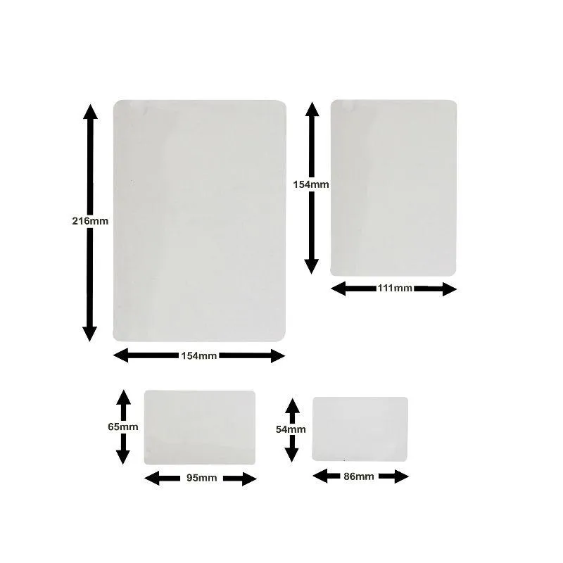 Multi Sized Laminating Pouches – 70 Pouches –- 150 Microns