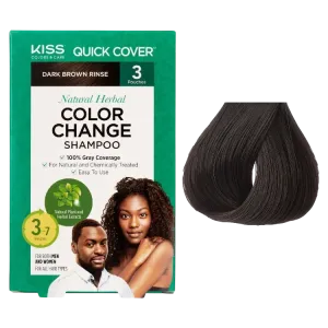 Natural Herbal Color Change Shampoo Dark Brown -3 PACK Color Shampoo