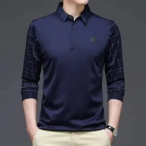 New Fashion Men Polo Shirts Long Sleeve