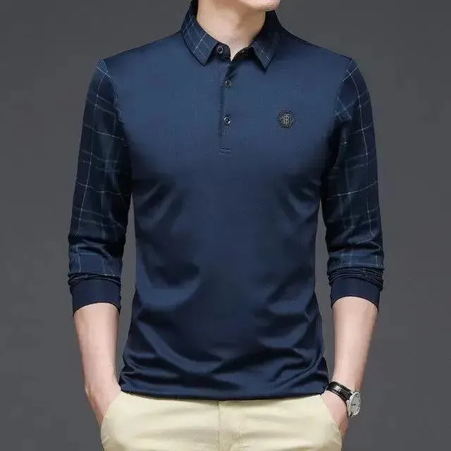 New Fashion Men Polo Shirts Long Sleeve
