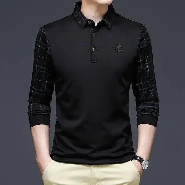 New Fashion Men Polo Shirts Long Sleeve