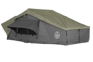 Overland Vehicle Systems Nomadic 2 Extended Roof Top Tent, Gray Body Green Rainfly
