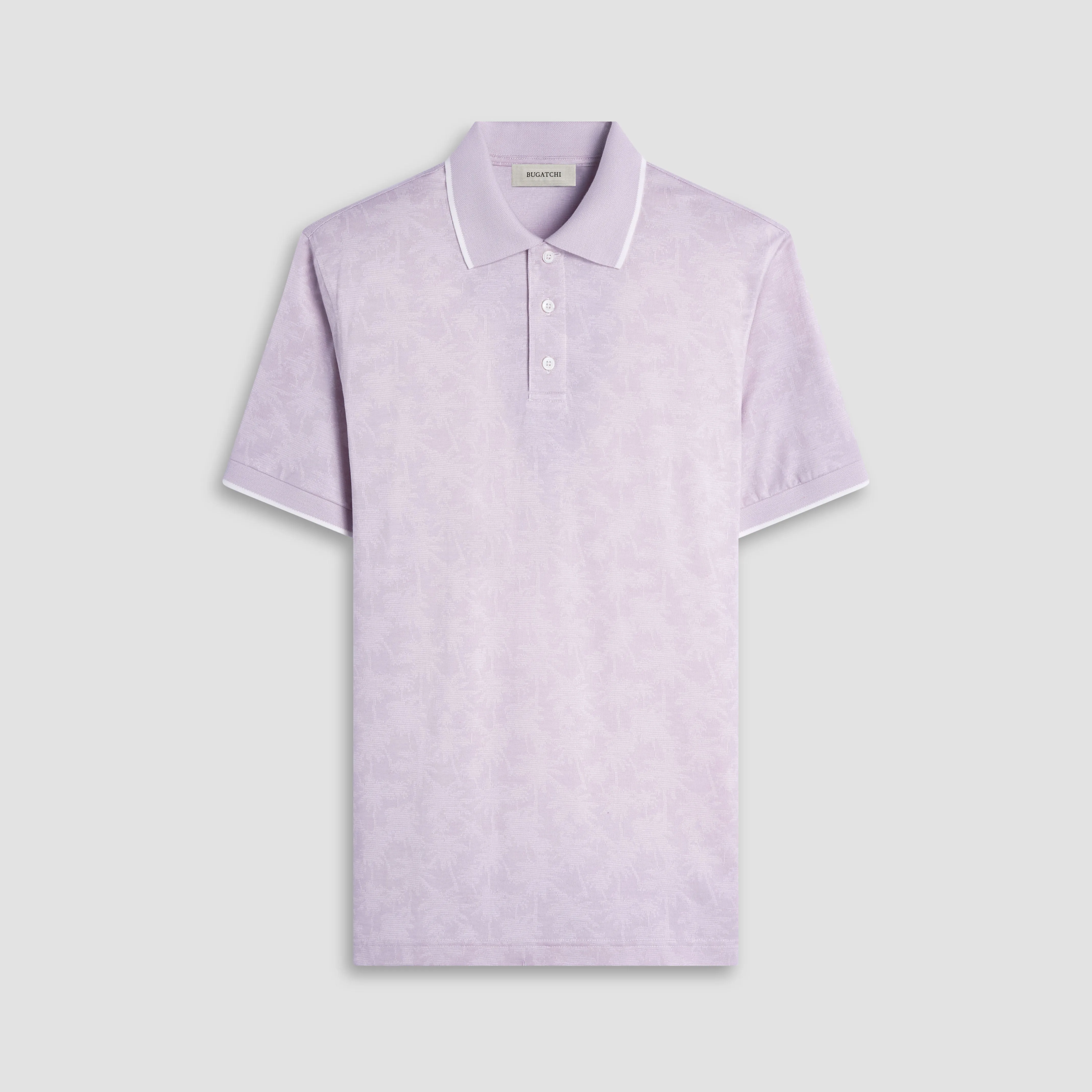 Palm Tree Jacquard Polo Shirt
