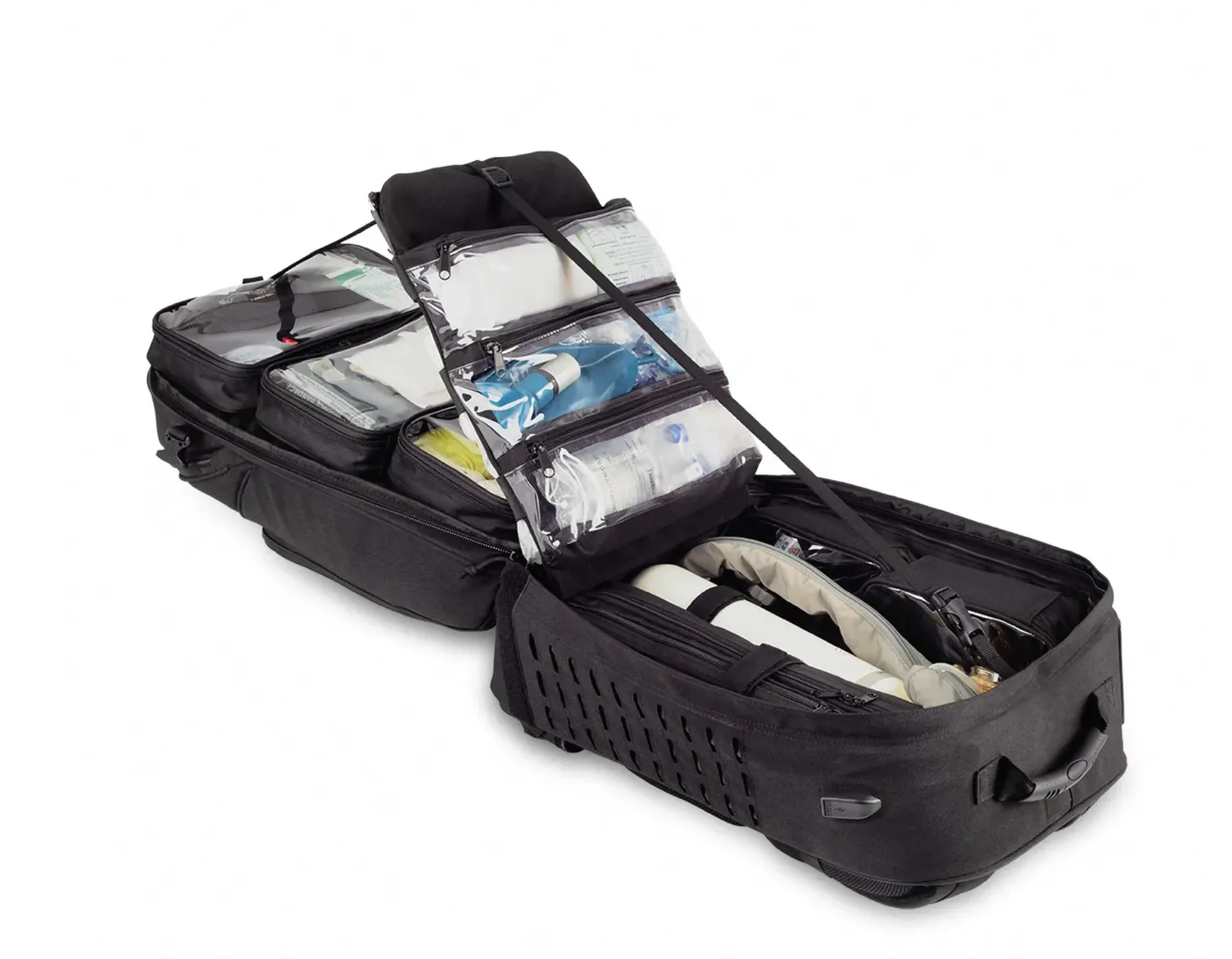 PARAMEDS XL Big-sized Rescue Tactical Backpack Black Medical Emergency Bag