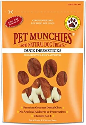 Pet Munchies Duck Drumsticks x 8 bags
