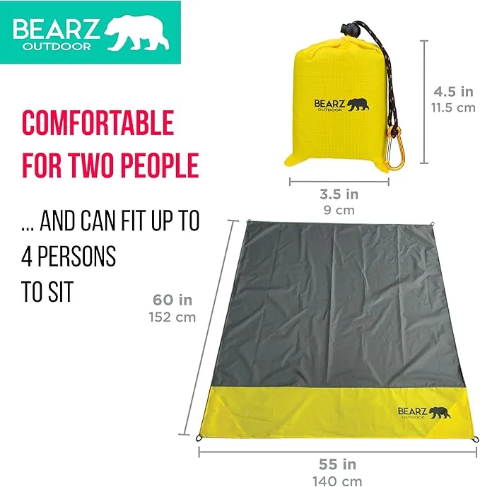 Pocket Blanket - Waterproof Picnic Blanket, Compact Travel Blanket, Picnic Blankets Waterproof Foldable Lightweight for Beach, Hiking, Festival Accessories