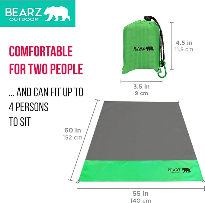 Pocket Blanket - Waterproof Picnic Blanket, Compact Travel Blanket, Picnic Blankets Waterproof Foldable Lightweight for Beach, Hiking, Festival Accessories