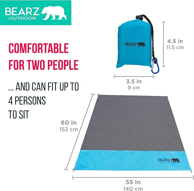 Pocket Blanket - Waterproof Picnic Blanket, Compact Travel Blanket, Picnic Blankets Waterproof Foldable Lightweight for Beach, Hiking, Festival Accessories