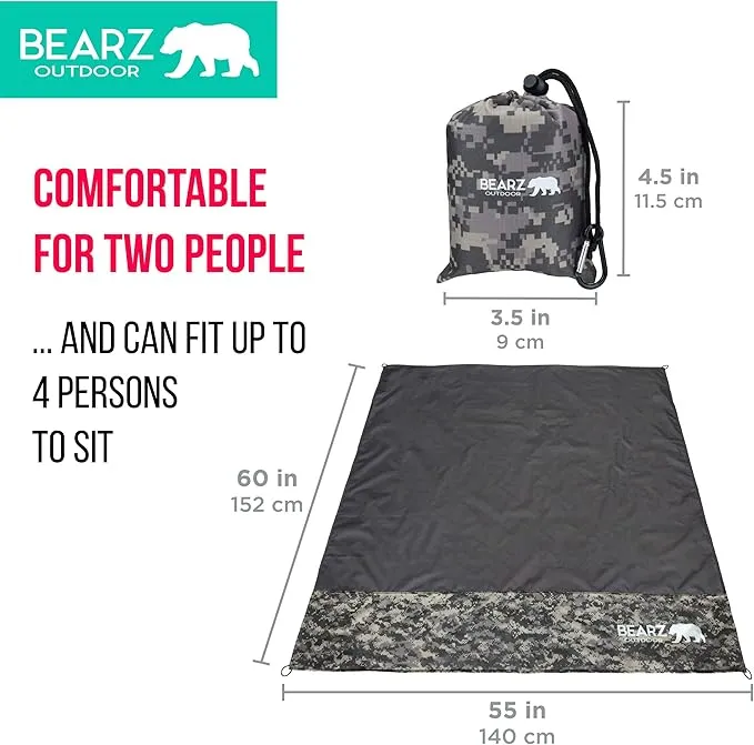 Pocket Blanket - Waterproof Picnic Blanket, Compact Travel Blanket, Picnic Blankets Waterproof Foldable Lightweight for Beach, Hiking, Festival Accessories